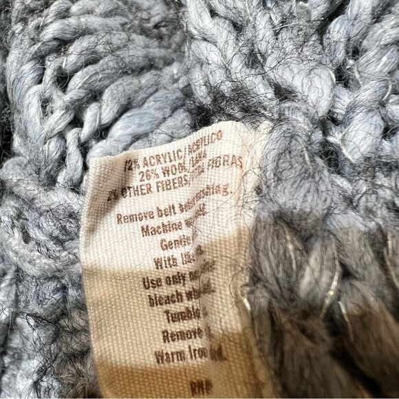 Decree Gray Loose knit Cardigan Sweater size S/Ch - Picture 6 of 6